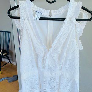 designer tank top, eyelet